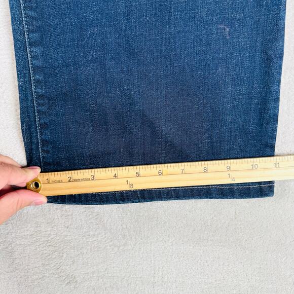 Levi Jean Women 24W Dark Wash Blue Denim 508 Bootcut Short Plus Size No Distress - Picture 11 of 11